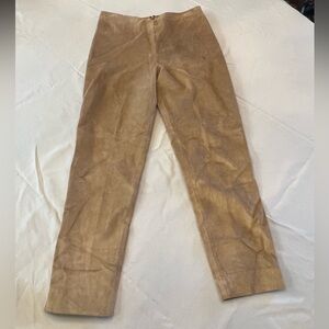 City DKNY Vintage 100% Real Suede Pants, Size 10